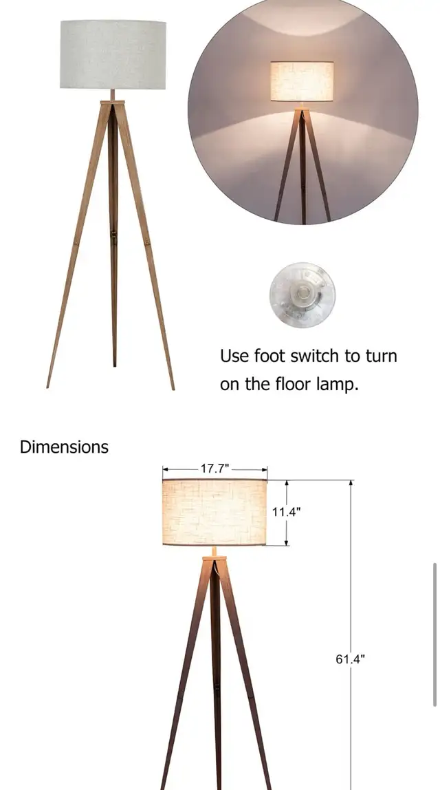 Modern Tripod Floor Lamp in Indoor Lighting & Fans in Oshawa / Durham Region - Image 7