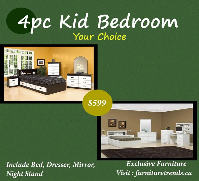 Huge Sale on 4pc Kid Bed Start From $599.99 in Beds & Mattresses in Peterborough - Image 7