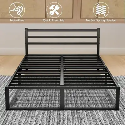 ️ Upgrade your bedroom with the BedStory Full Size Metal Bed Frame – combining durability, style, an...
