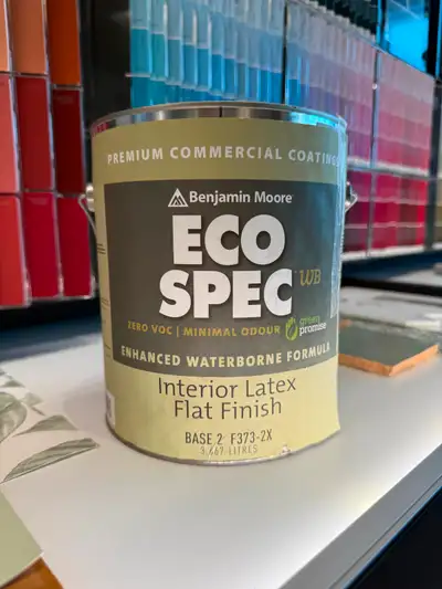 BENJAMIN MOORE Eco Spec, Flat . With the new formula of ECO SPEC now available, we are clearing out...