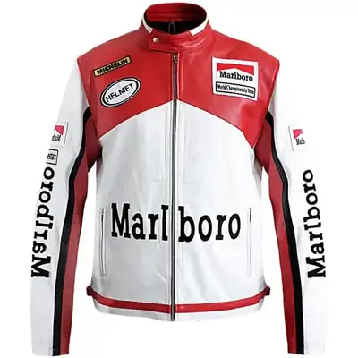 Real Leather Marlboro Motorcycle Jacket, View more