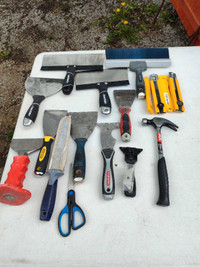 Lot Drywall crew Tools & corner Tape for Wall construction. hamm