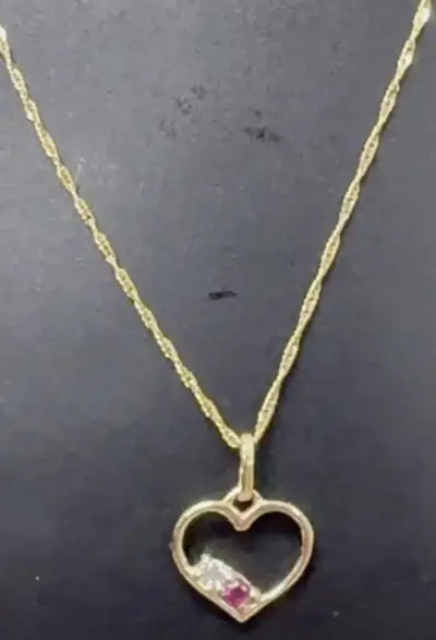 10 kt solid gold heart, View more