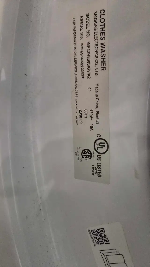 Samsung 27"  WF42H5000AW/A2 Front Load Washer529839403681730562