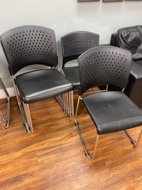 Plastic chairs black office 