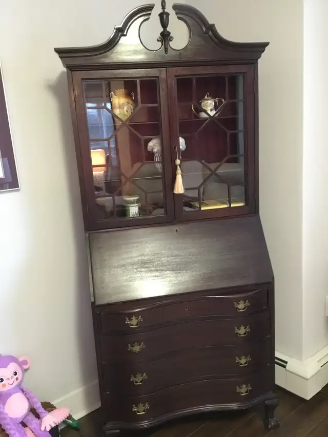 Antique secretary with desk in Hutches & Display Cabinets in Bedford - Image 2