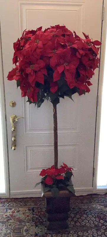 Nearly Natural Faux Poinsettia Tree, View more