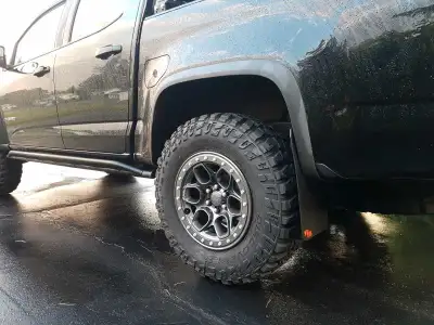 AEV Crestone dualsport wheels in Onyx grey. These wheels are built for the colorado ZR2. The bolt pa...