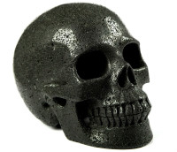 Huge 5.0" Hot Lava Crystal Skull! Hand carved, realistic.