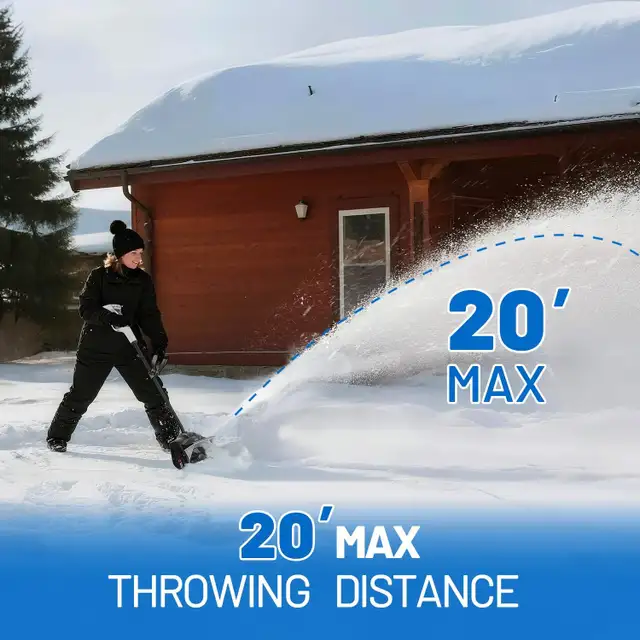 Used 20V Brushless Snow Blower, 12'' Litheli Cordless Shovel wit in Outdoor Tools & Storage in Mississauga / Peel Region - Image 6