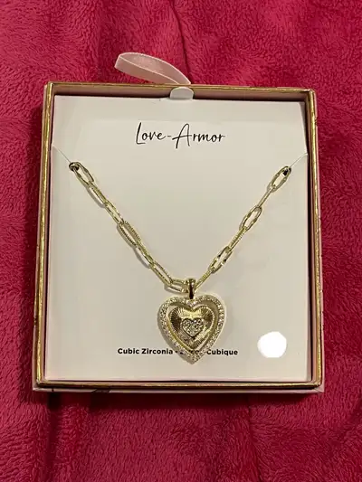 Beautiful Cubic Zirconia Love Necklace, View more