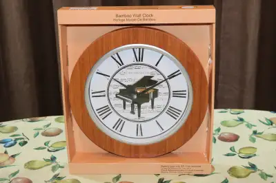 Piano Themed Clock - New!, View more