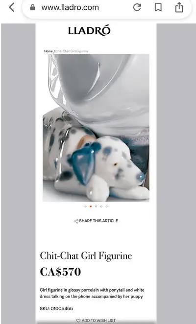 Lladro Chit Chat Figurine.Mint condition in original box, View more