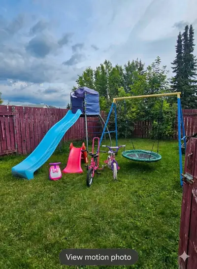 Outdoor Kids Play Set with Swing and Slide (Sold separately), View more