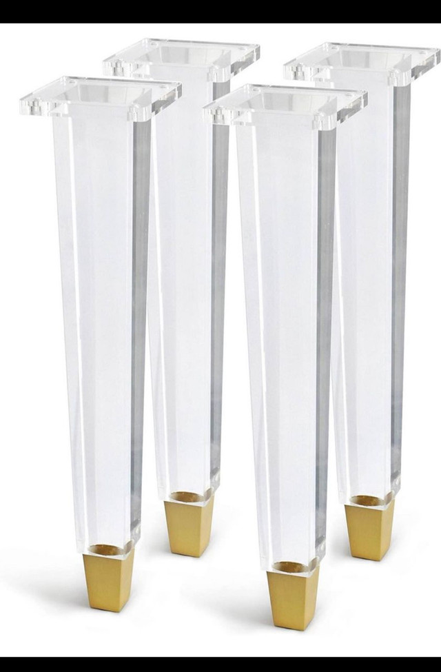 JEREVER 16 Inch Acrylic Furniture Legs Set of 4,Coffee Table,Des in Other Tables in Hamilton