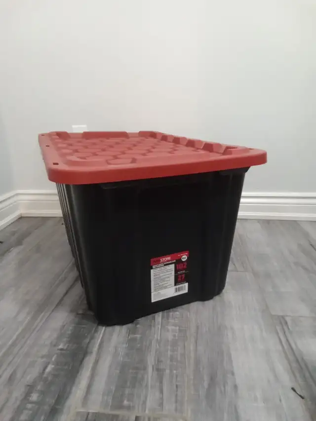 Heavy Duty Storage Box - Black with Red Lid628632700814091217