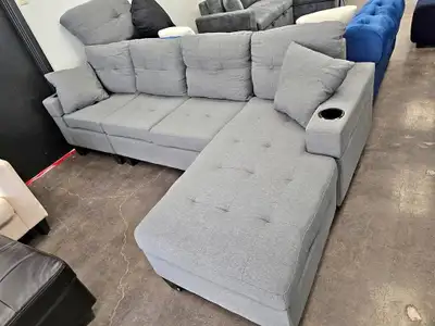 New Sectional Sofa with Chaise, View more