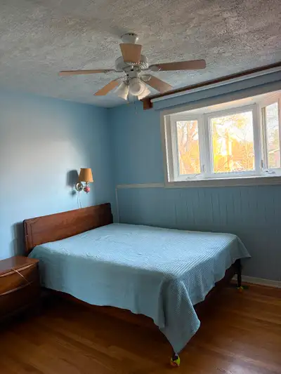 Furnished master bedroom in a nice single house on main floor to share with other roommates; 10 minu...