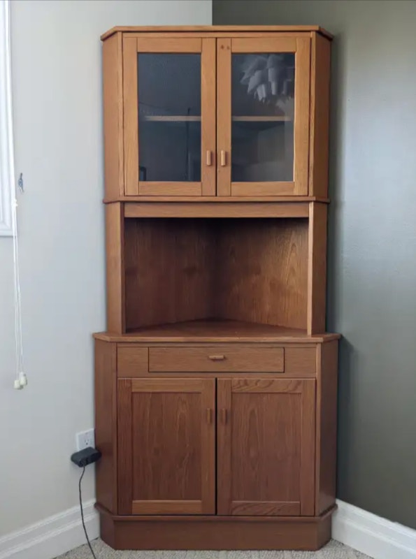 Solid TEAK corner wood Bookcases & Shelving Units Edmonton