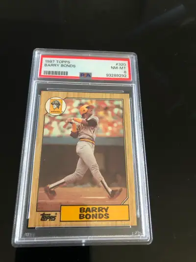 Vintage 1987 Barry Bonds Rookie PSA graded mint condition, View more