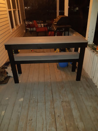 Large tv stand with shelving. 300$ unpainted, 350$ painted