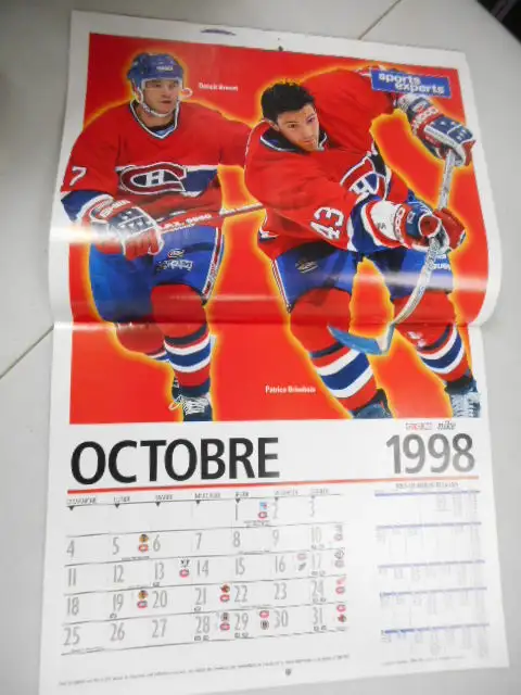 1998-99 CALENDRIER CANADIENS DE MONTREAL COMPLET EXCELLENT ÉTAT in Arts & Collectibles in Thetford Mines - Image 5