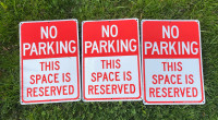 No Parking sign aluminum 13 3/4" x 10" 