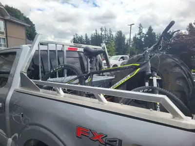 Headache Rack and Rails ..for a 5 and a half foot box on a F-150 Ford half ton . Brand name is : Int...