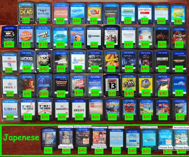 Sony PS VITA Playstation PSVITA Games  ⎮ Price in Pic《 No Case 》 in Sony PSP & Vita in City of Toronto - Image 2