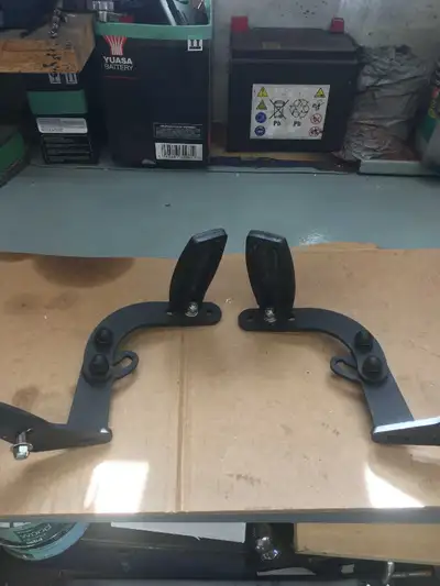 Offering a set of used Can-Am Spyder RT highway footrests in good condition, these provide added com...