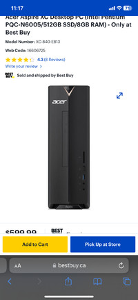 Acer aspire XC computer