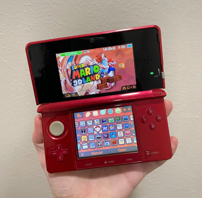 MODDED Nintendo 3ds Red 《999+ Games & All Pkmn Titles Gen 1-7》, View more