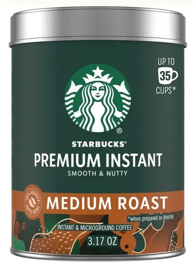 STARBUCKS COFFEE INSTANT (* 3 PACK) INCLUDED ~ Premium * Medium, View more