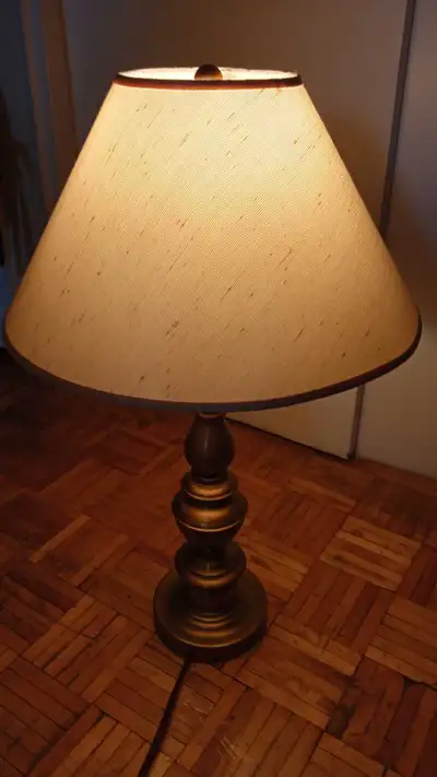 vintage brass table lamp, View more