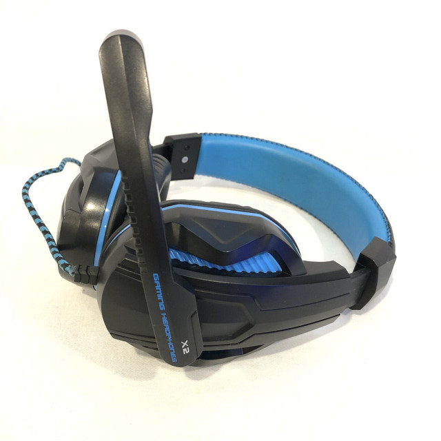 OVANN X2 BLUE PRO GAMING 3.5MM WIRED HEADPHONES W/ MIC WORKS dans Appareils électroniques  à Ville de Montréal - Image 2