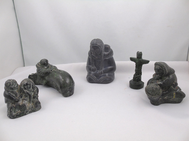 Collection Inuit Carvings Sculptures 10 Pcs Lot Wolf Originals in Arts & Collectibles in City of Halifax - Image 3