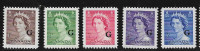 TIMBRE CANADA (LDG) No. O-33 à O-37 NH (hj734re642987)