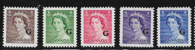 TIMBRE CANADA (LDG) No. O-33 à O-37 NH (hj734re642987) dans Art et objets de collection  à Trois-Rivières