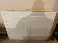 6” base cabinets with dummy paneling