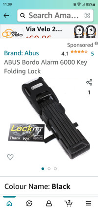 Abus bike lock with alarm