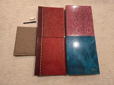 Photograph album binders. Great shape, lots of empty pages for pictures. Doing some screen cleaning.