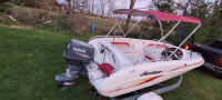 2005 17'HURRICANE DECK BOAT-90HP YAMAHA-COMPRESSION-WATER TESTED