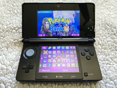 MODDED Nintendo 3ds Black 《999+ Games & All Pkmn Titles Gen 1-7》, View more