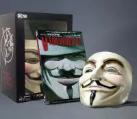 V  FOR  VENDETTA  BOOK and MASK SET  DC COLLECTIBLES - Brand New