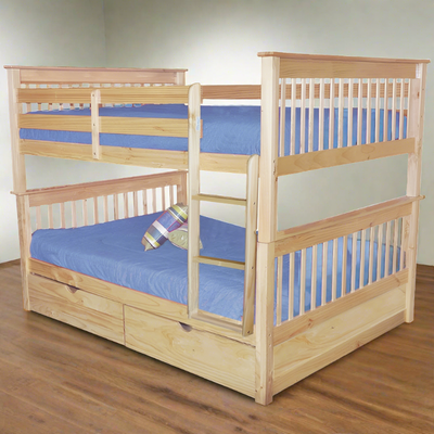 Edmonton - Solid Wood Bunk Beds – Kids & Adults – Twin/Full/Full, View more