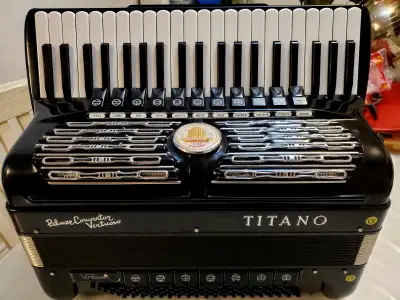 Black Titano Vituoso Palmer Converter Piano Accordion LMMH, View more