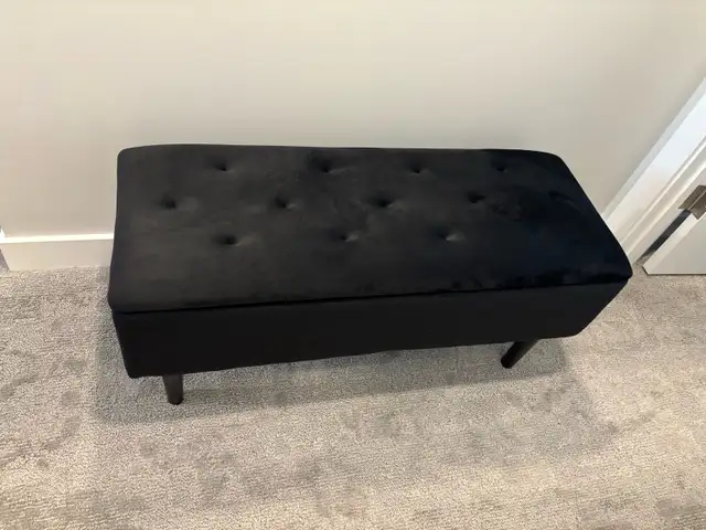 Black Velvet Storage Bench 628632691281941212
