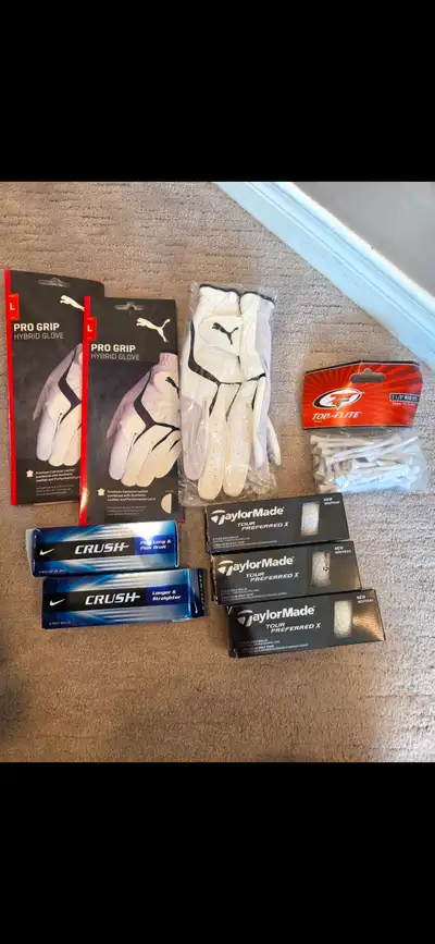 New Golf Balls / Tees and Puma Pro Grip Golf Gloves - Left mens, View more
