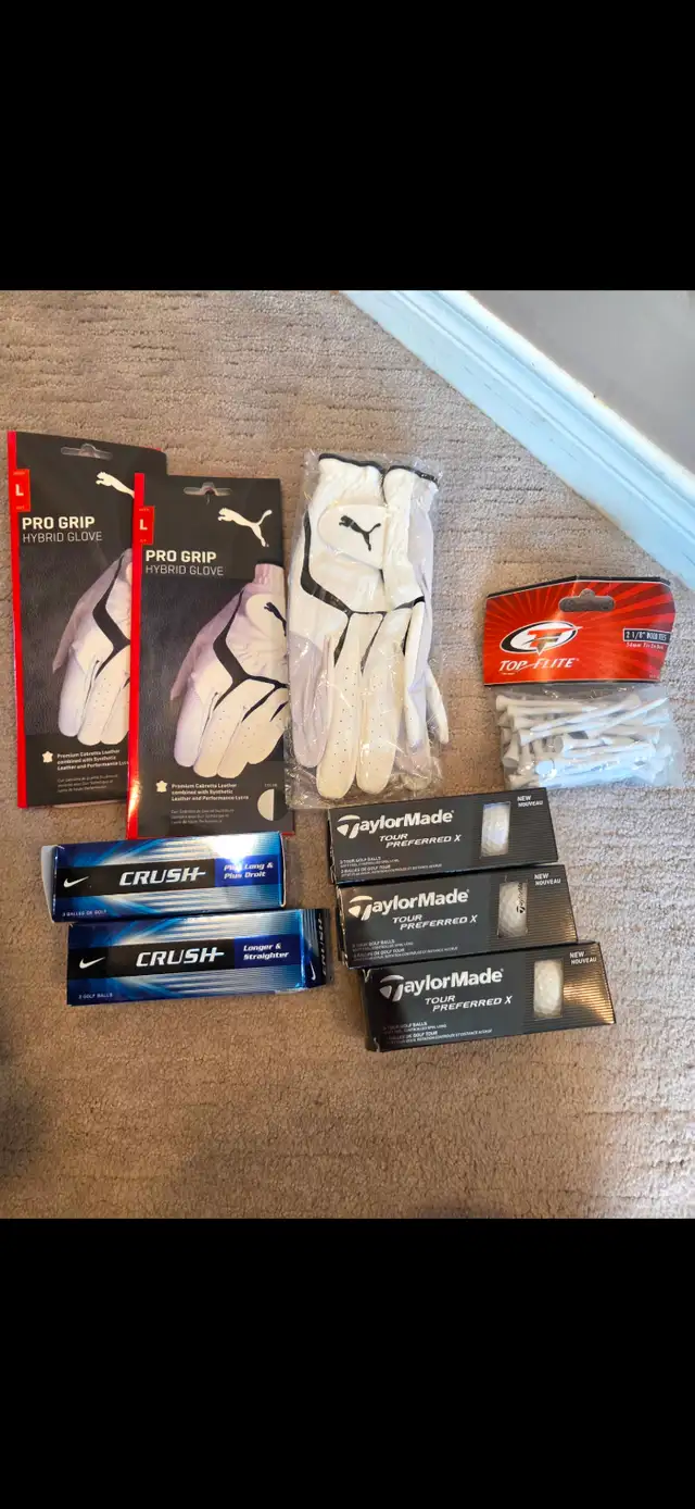 New Golf Balls / Tees and Puma Pro Grip Golf Gloves - Left mens in Golf in Oshawa / Durham Region - Image 2