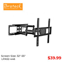 TV WALL BRACKETS, NON TILTING, TILTING, CEILING, FULLMOTION